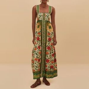 NWT Farm Rio Garden Tapestry Maxi Dress